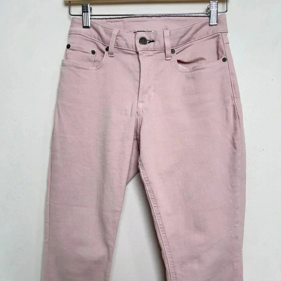 L.L.Bean Womens 2 Petites Pink Beanflex Skinny Leg Coolmax Jeans - Picture 2 of 12